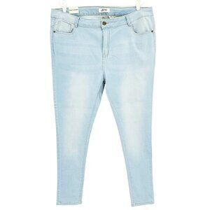 Hailey Womens CoolTech Thin Fabric Light Blue Stretch Denim Jeans Plus Sz 22 NWT